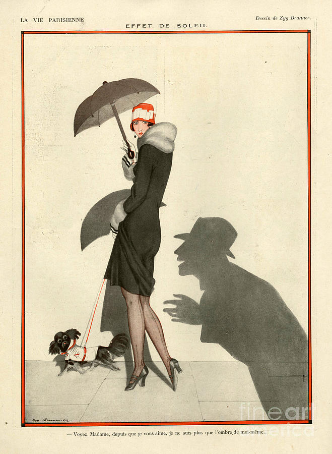 Dog Drawing - 1920s France La Vie Parisienne Magazine #151 by The Advertising Archives