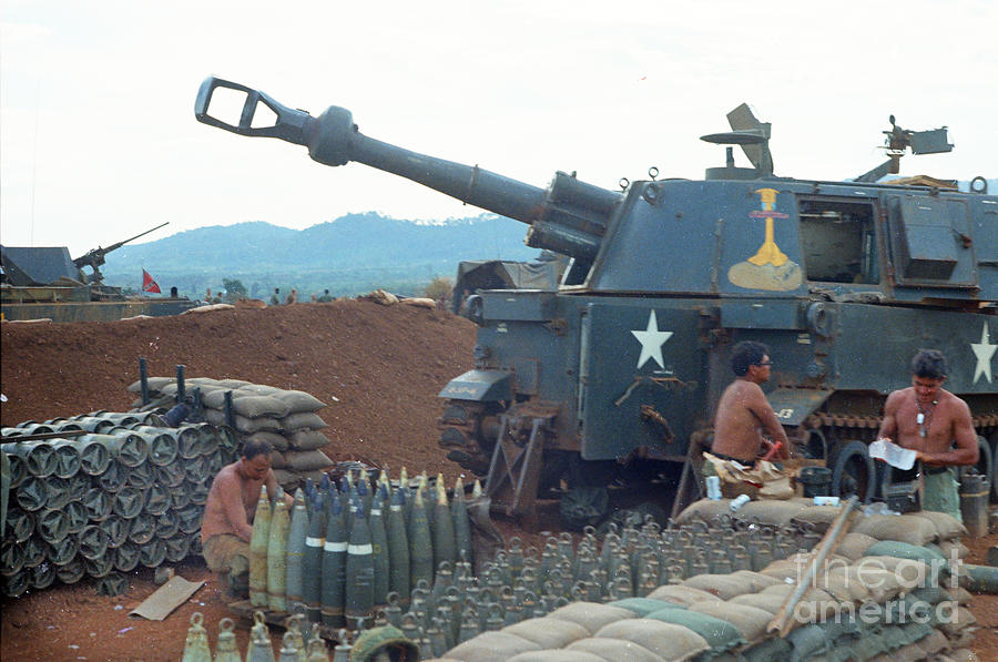 M109 Photograph - 155mm M109 SP howitzer 5th 16th Field Artillery 4th Infantry Division Pielku Vietnam 1968 by Monterey County Historical Society