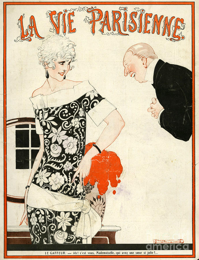 Rene Vincent Drawing - 1920s France La Vie Parisienne Magazine #156 by The Advertising Archives