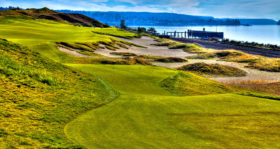#16 at Chambers Bay Golf Course - Location of the 2015 U.S. Open Championship #16 Photograph by David Patterson