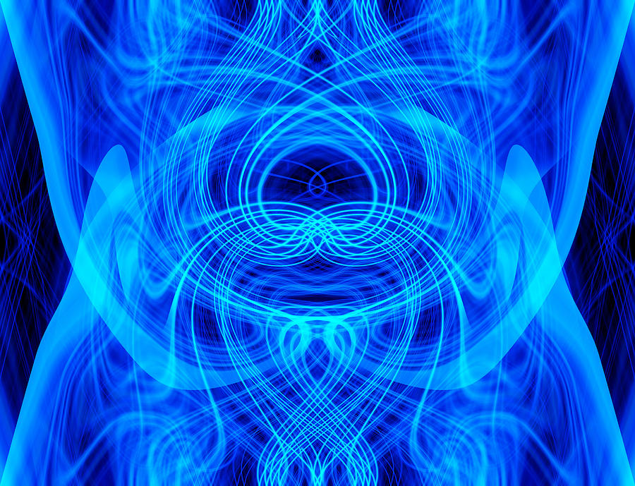 Peaceful Mind - Blue Abstract Art Digital Art by Modern Abstract - Pixels