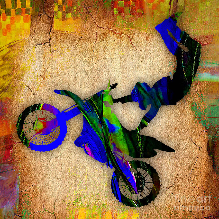 Dirt Bike #16 Mixed Media by Marvin Blaine