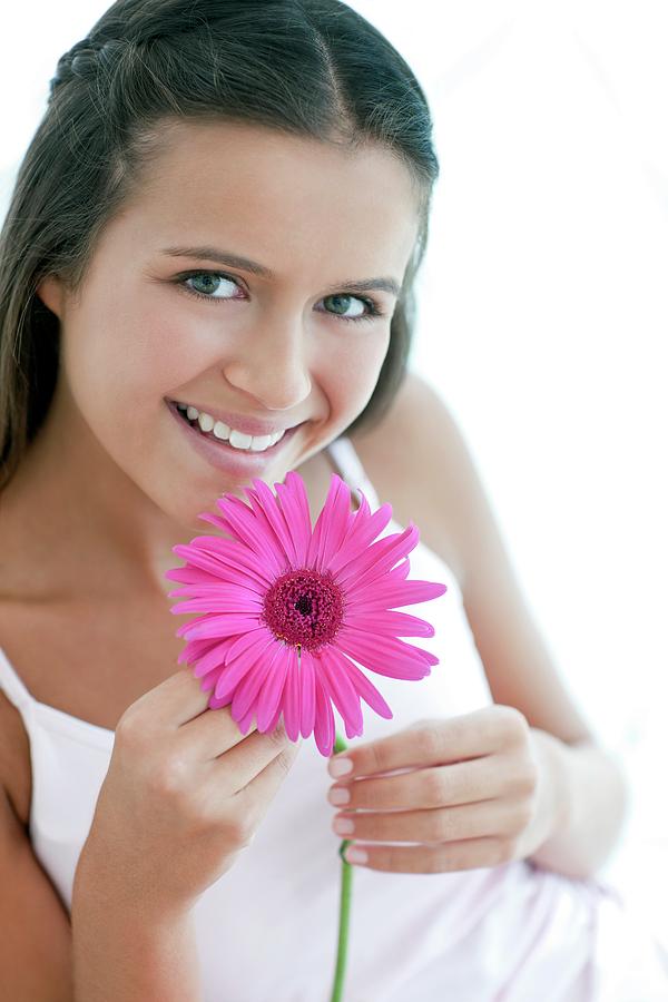 Happy Teenage Girl 16 By Ian Hooton Science Photo Library