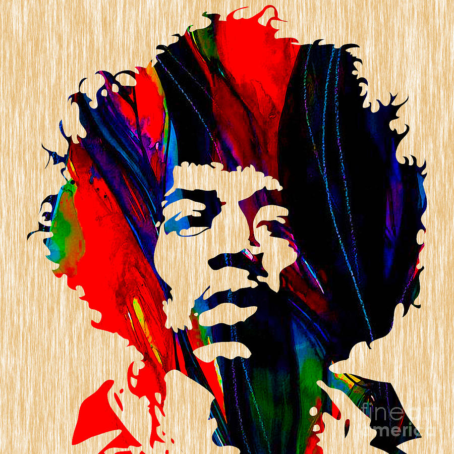 Jimi Hendrix #16 Mixed Media by Marvin Blaine