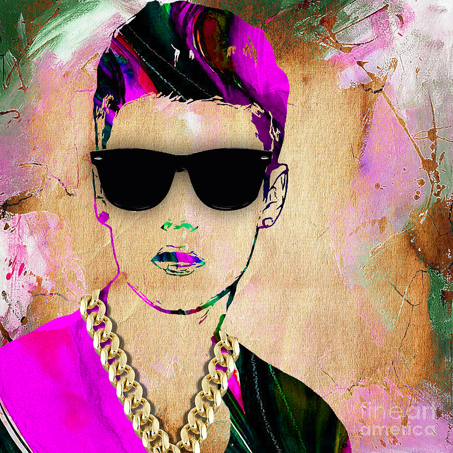 Justin Bieber Mixed Media - Justin Bieber Collection #16 by Marvin Blaine