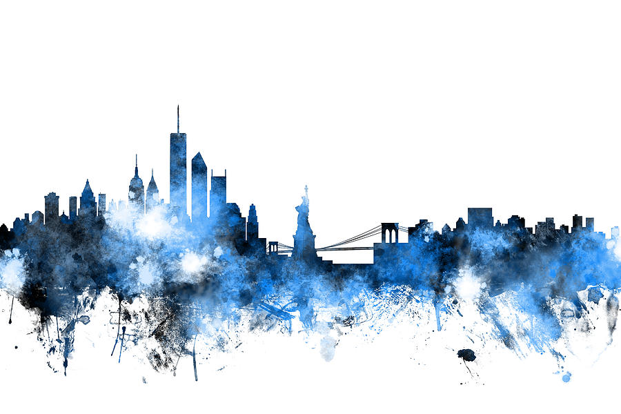United States Digital Art - New York Skyline by Michael Tompsett