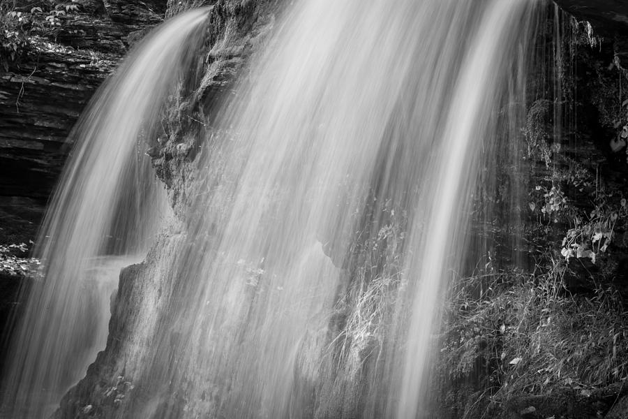 Waterfalls George W Childs National Park Painted BW   #16 Photograph by Rich Franco
