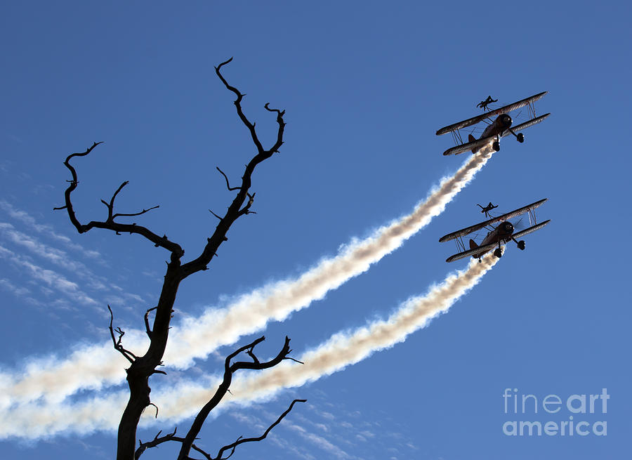 Airplane Photograph - Wingwalkers #16 by Ang El