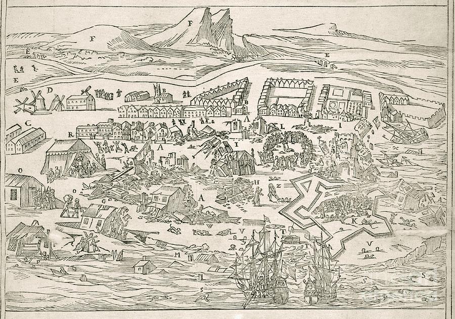 1692 Port-royal Earthquake, Jamaica Photograph by British Library