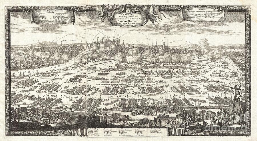Russia Photograph - 1697 Pufendorf View of Krakow Cracow Poland by Paul Fearn