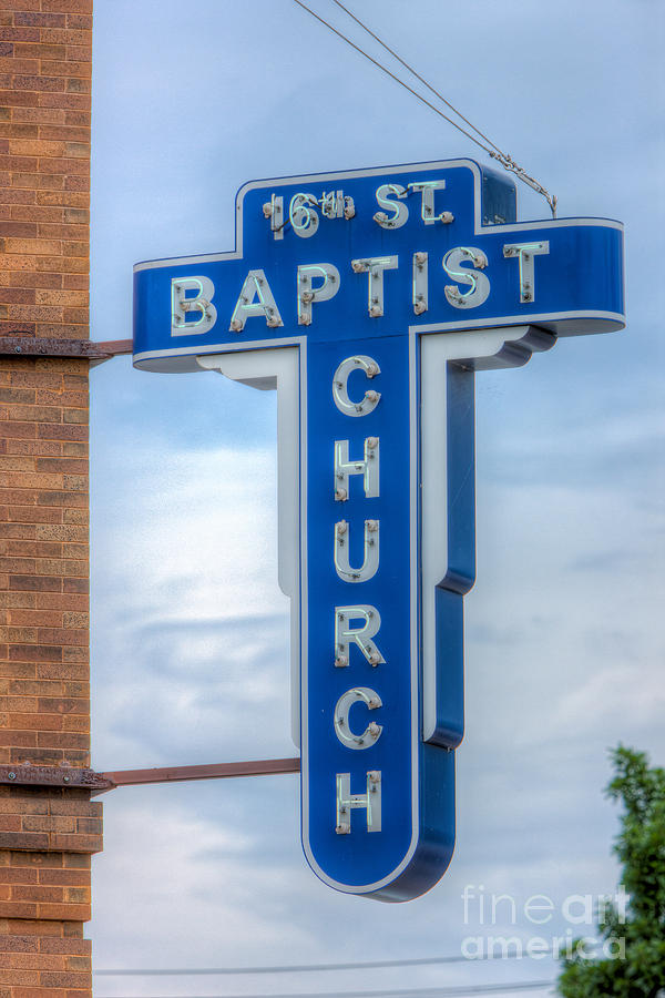 16th Street Baptist Church Sign I Photograph by Clarence Holmes