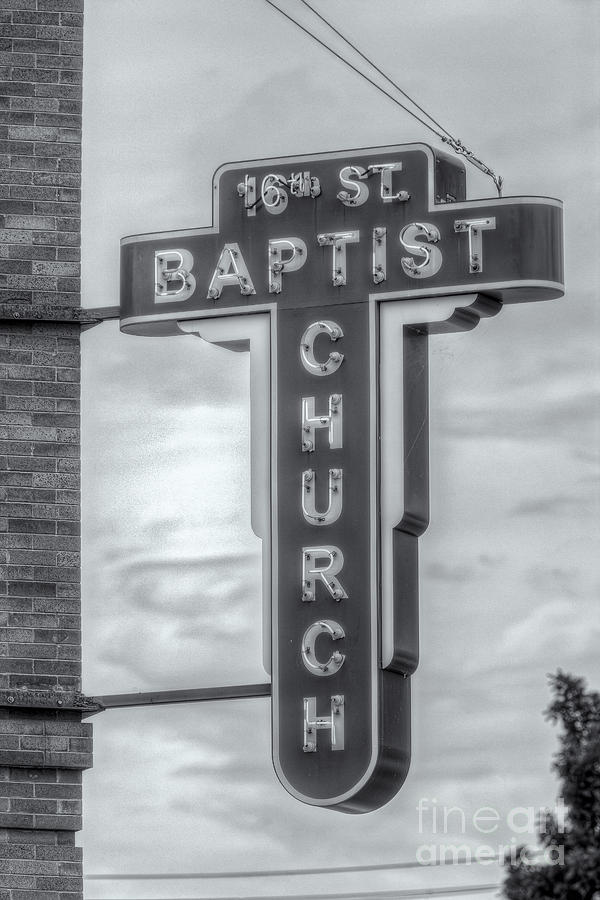 16th Street Baptist Church Sign II Photograph by Clarence Holmes