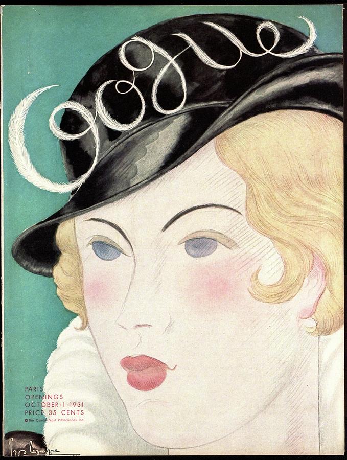 A Vintage Vogue Magazine Cover Of A Woman #17 Photograph by Georges Lepape