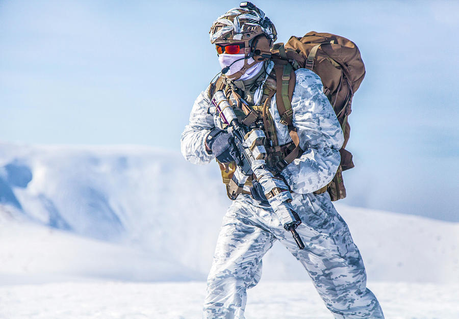 Army Serviceman In Winter Camo #17 Photograph by Oleg Zabielin