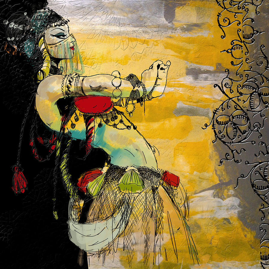 Belly Dancer Painting - Abstract Belly Dancer 9 by Corporate Art Task Force