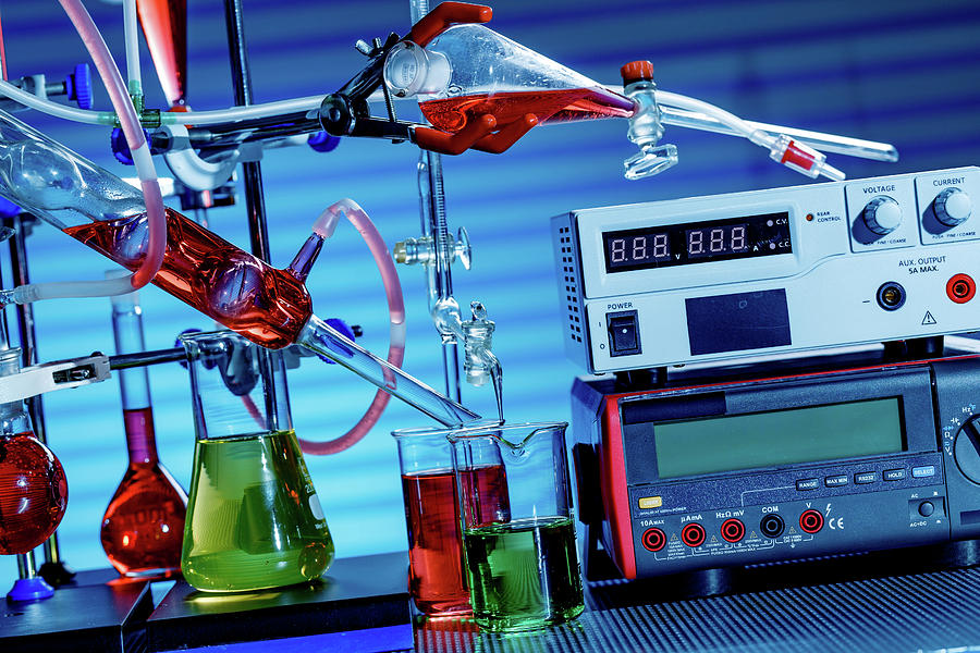 Laboratory Equipment in Science Research Lab #17 Photograph by