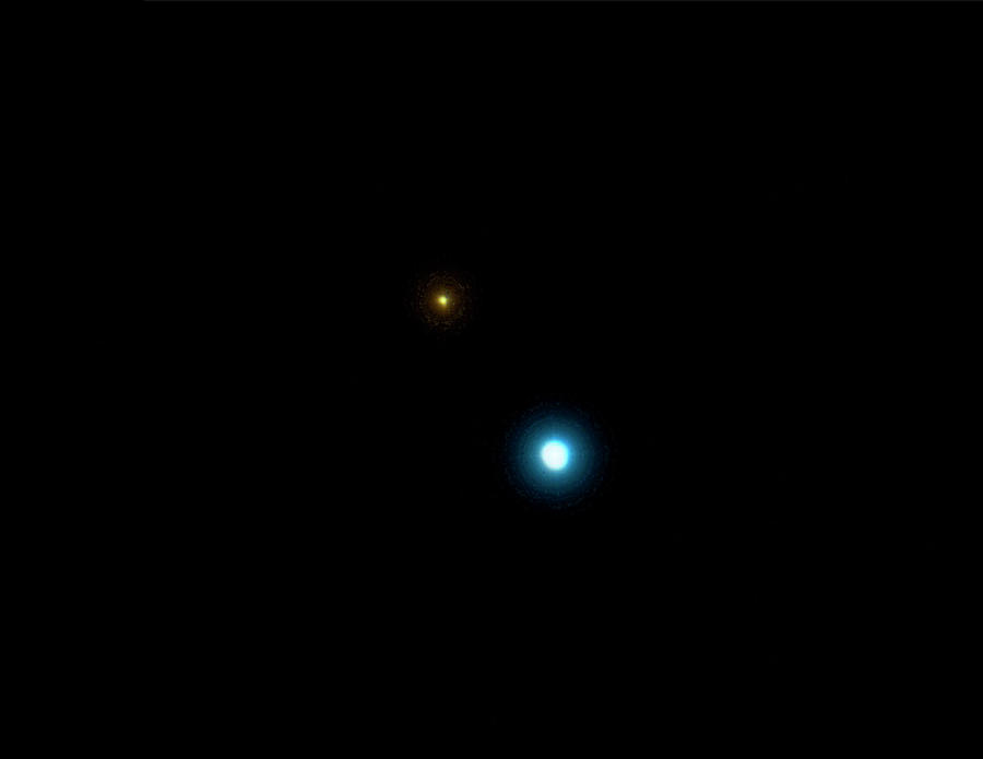 17 Cygni Binary Star System Photograph by Damian Peach