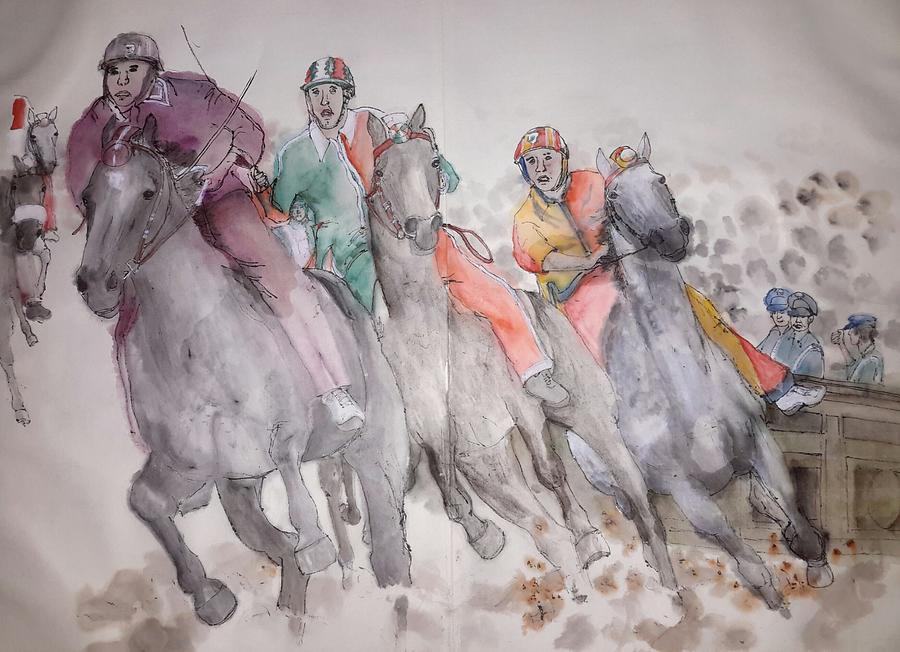 Going to Siena for il Palio album  #17 Painting by Debbi Saccomanno Chan
