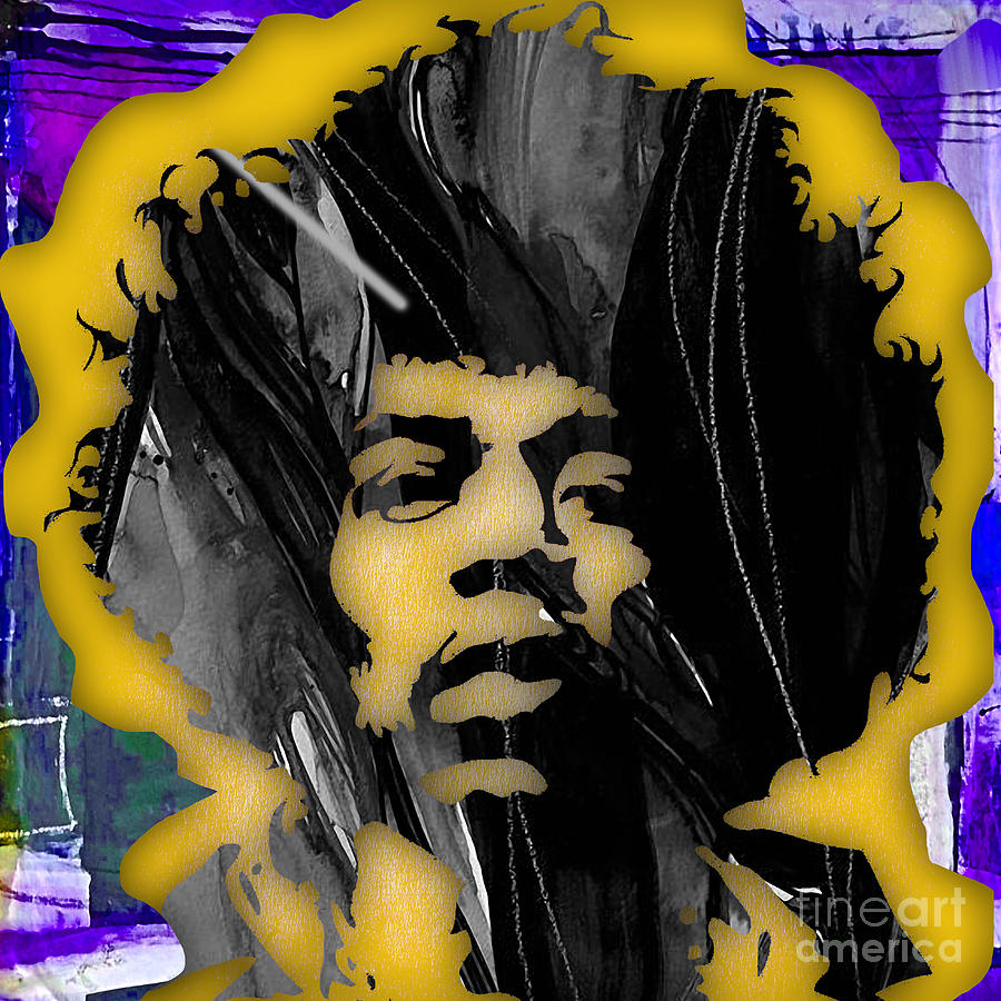 Jimi Hendrix Mixed Media - Jimi Hendrix Collection #17 by Marvin Blaine