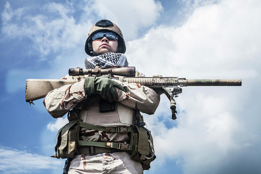 Member Of Navy Seal Team With Weapons Photograph by Oleg Zabielin | Pixels