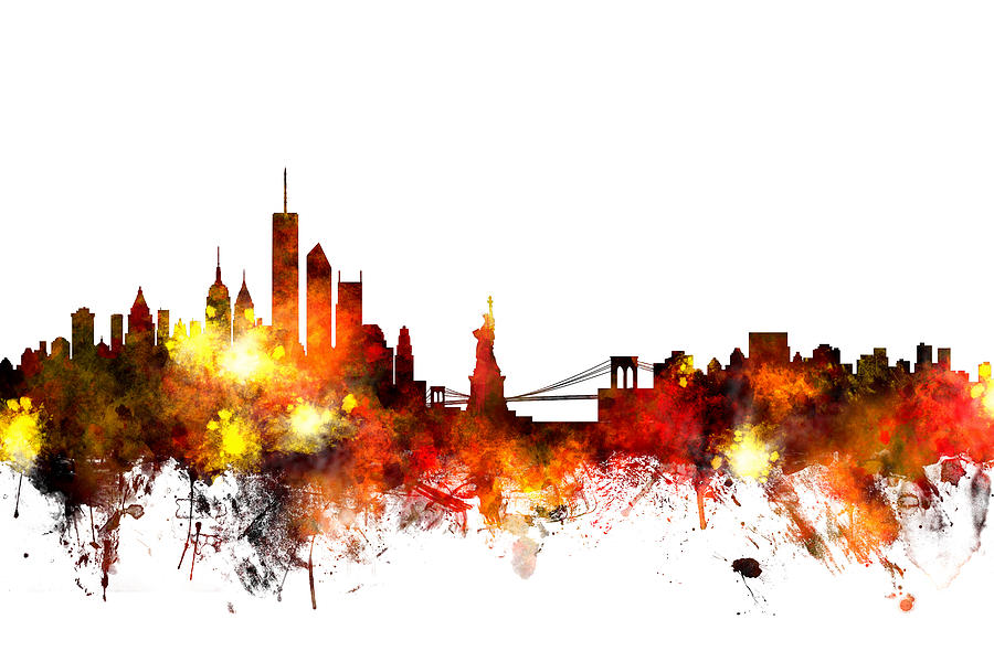 New York Skyline #17 Digital Art by Michael Tompsett