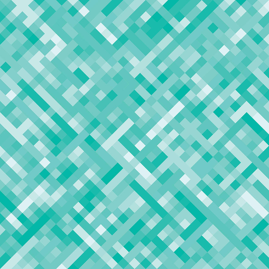 Abstract Digital Art - Pixel Art #17 by Mike Taylor