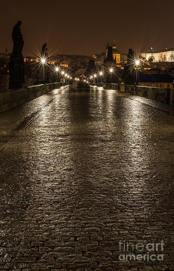 Prague by night #17 Photograph by Jorgen Norgaard