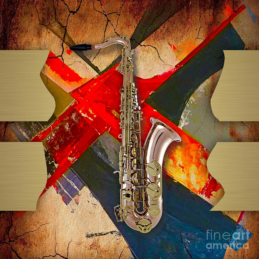 Music Mixed Media - Saxophone Collection #17 by Marvin Blaine