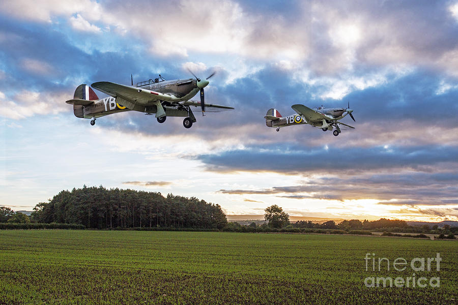 17 Squadron Hurricanes Digital Art by Airpower Art