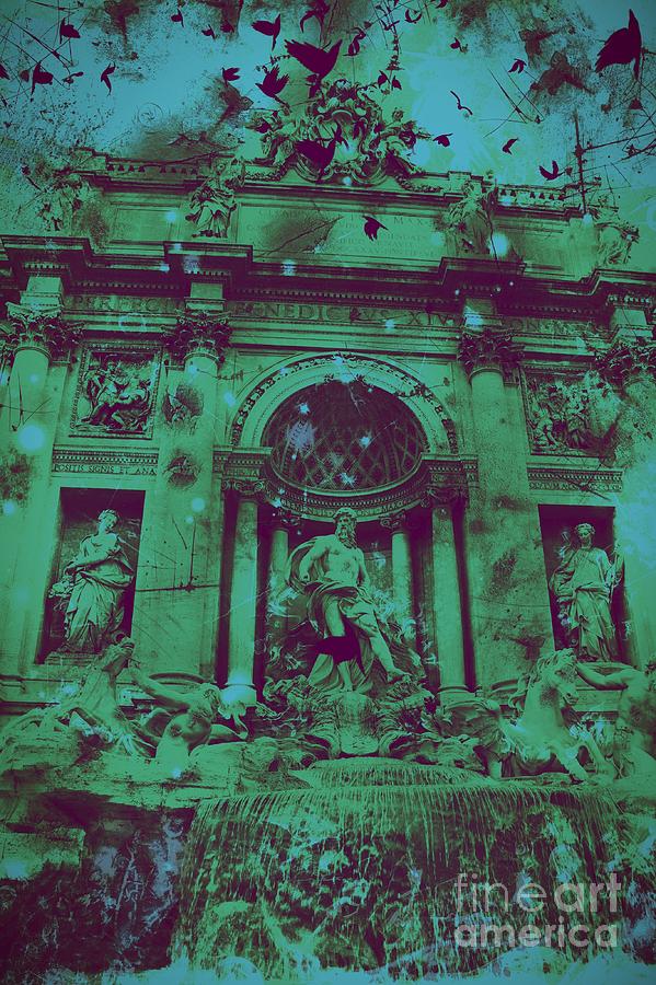 Trevi Fountain #17 Digital Art by Marina McLain