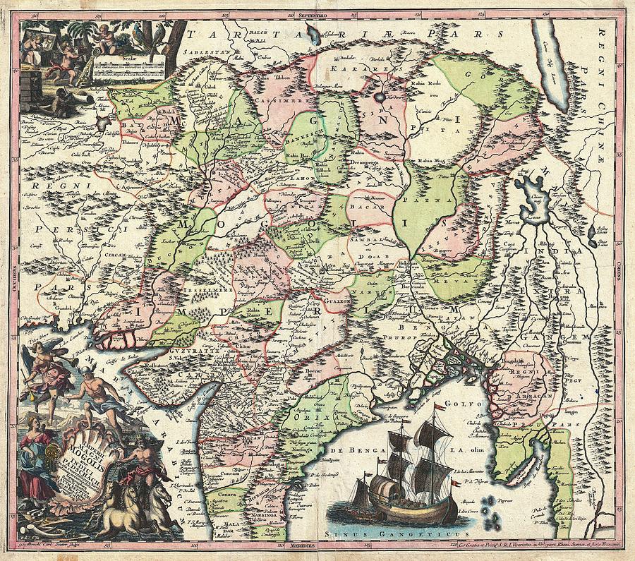 Map Of India In 1700 Maps Of The World