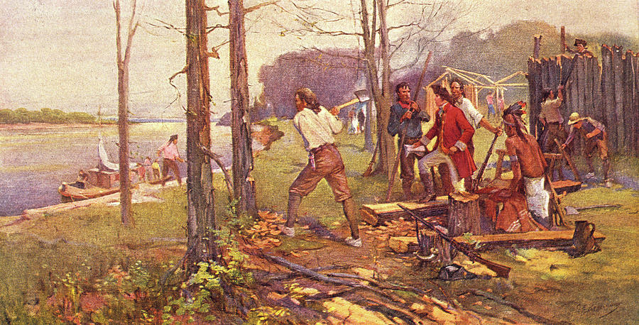 1700s 1764 Pierre Laclede Clearing Land Painting by Vintage Images 1700s 1764 Pierre Laclede Clearing Land Painting by Vintage Images