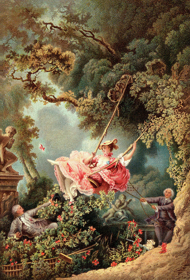 1700s 1767 The Swing By French Painter Painting by Vintage Images