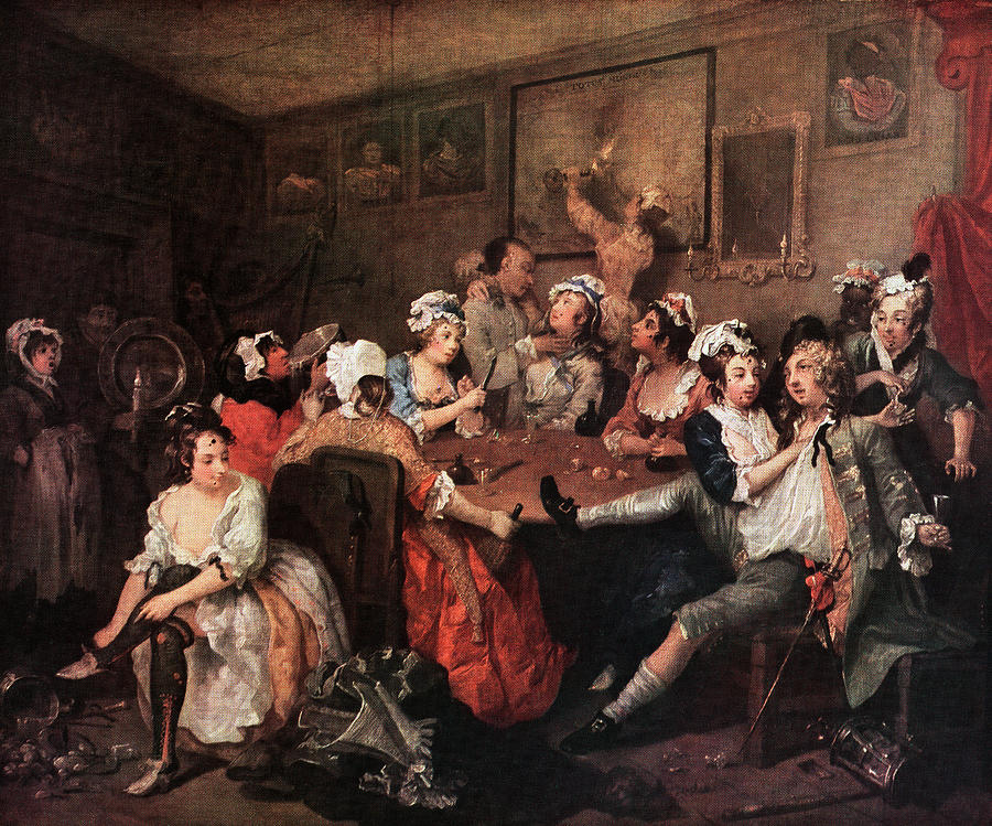 1700s The Orgy From Rakes Progress Painting By Vintage Images Fine Art America