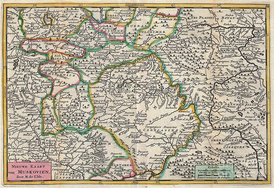 1747 La Feuille Map of Russia Photograph by Paul Fearn - Fine Art America