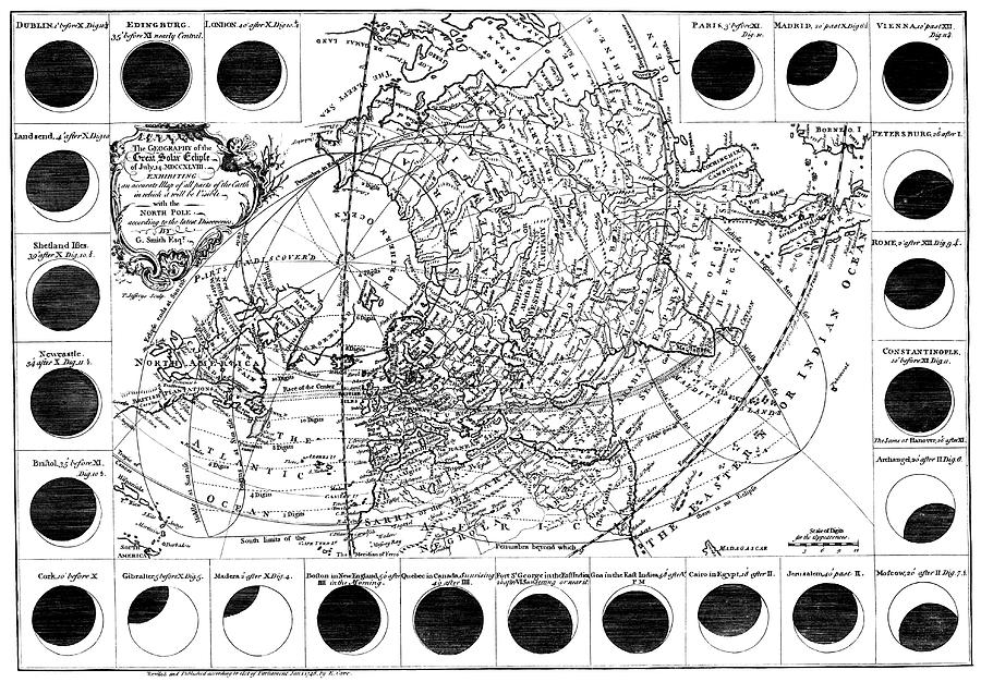 1748 Solar Eclipse Photograph by Royal Astronomical Society/science Photo Library