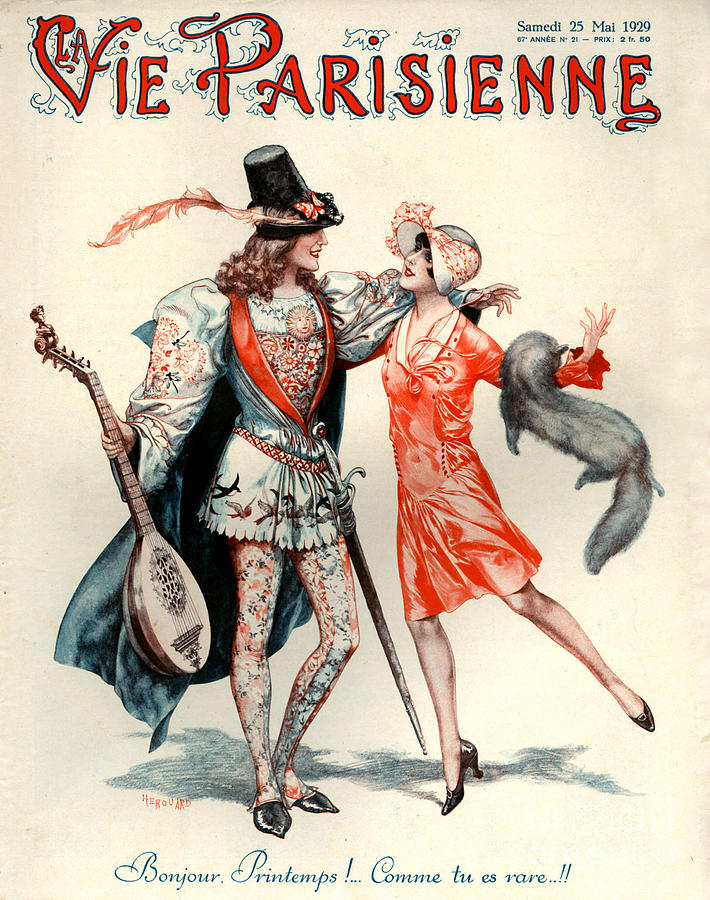 Spring Drawing - 1920s France La Vie Parisienne Magazine #175 by The Advertising Archives