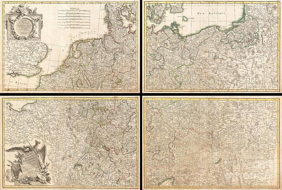Abstract Photograph - 1775 Rizzi Zannoni Map of the German Empire and Poland by Paul Fearn