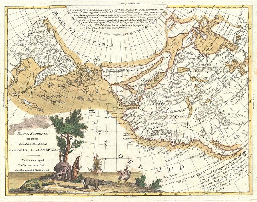 1776 Zatta Map of California and the Western Parts of North America Photograph by Paul Fearn