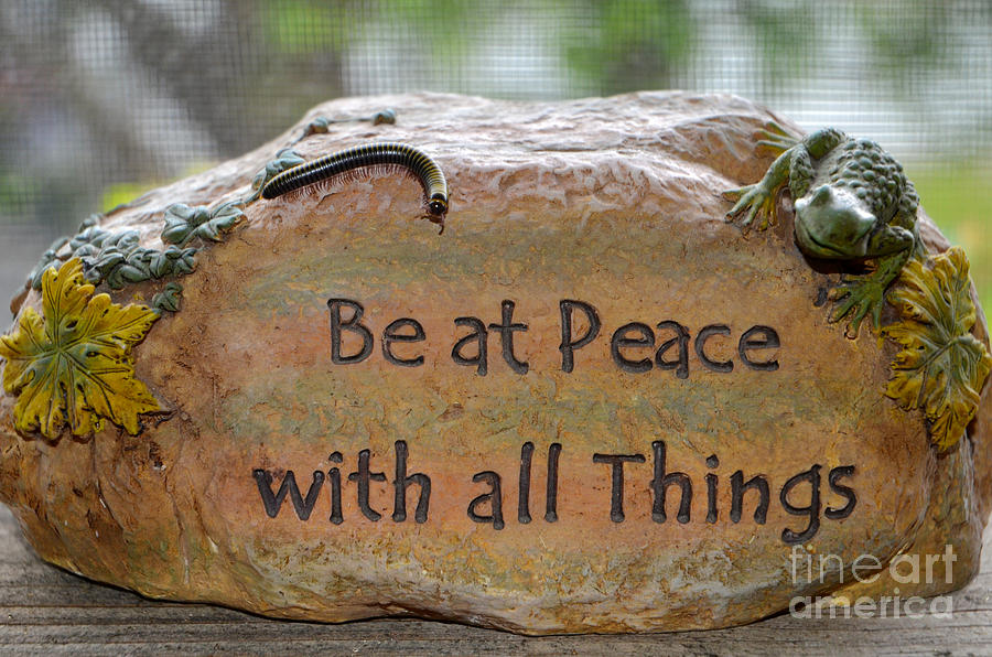 178- Be At Peace With All Things Photograph by Joseph Keane