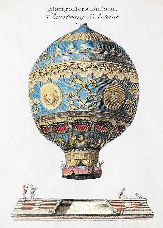 1783 Montgolfiers First Manned Balloon Photograph by Paul D Stewart