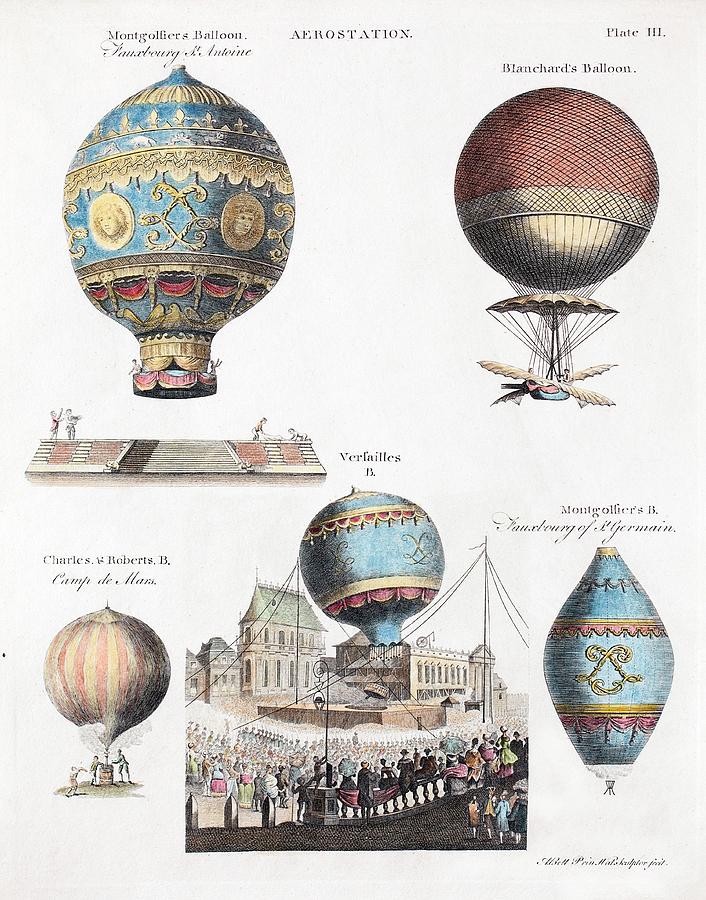 1783 Worlds First Flying Balloons Design Photograph by Paul D Stewart
