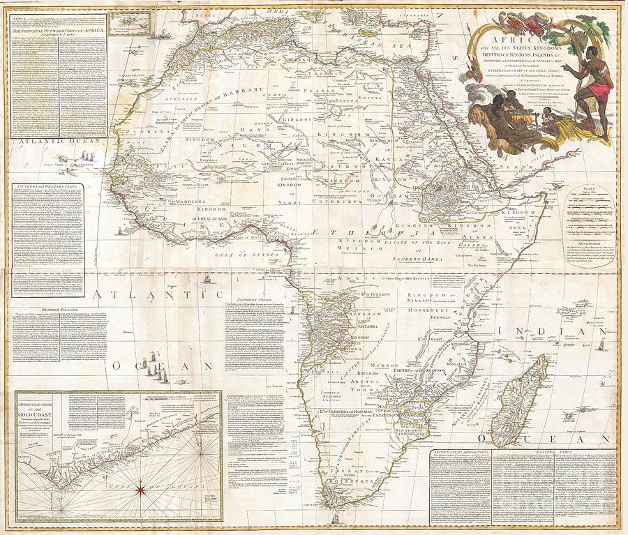 1787 Boulton  Sayer Wall Map of Africa Photograph by Paul Fearn