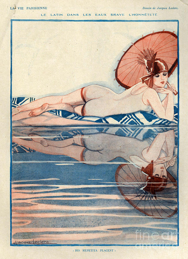 France Drawing - 1920s France La Vie Parisienne #18 by The Advertising Archives
