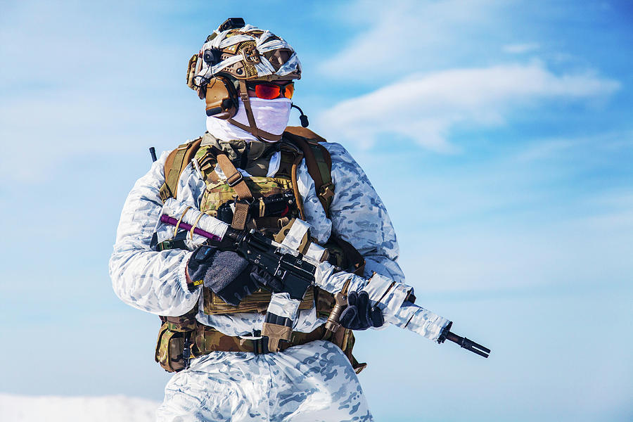 Army Serviceman In Winter Camo #18 Photograph by Oleg Zabielin