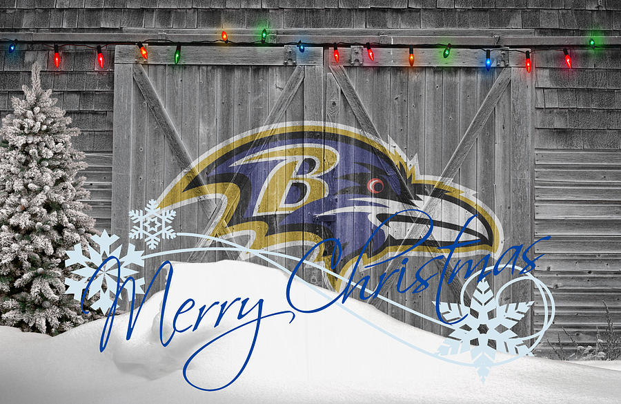 Baltimore Ravens Christmas Card Greeting Card by Joe Hamilton