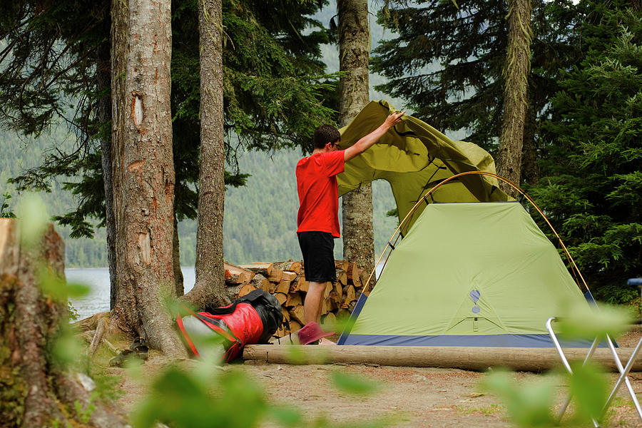 Boy Scouts Canoeing On The Bowron Lakes #18 Photograph by Rich Wheater ...