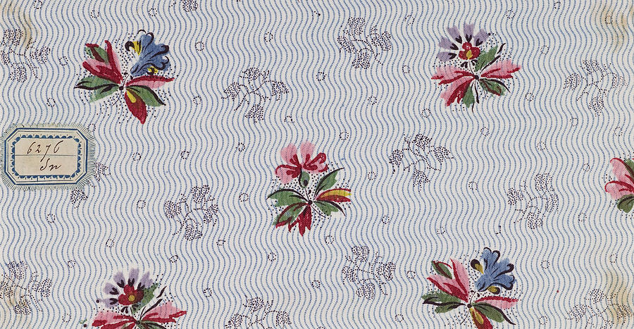 Pattern Drawing - French Fabrics First Half Of The Nineteenth Century 1800 #18 by Litz Collection