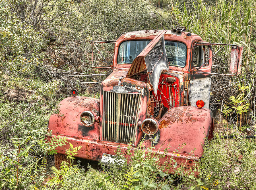 Transportation Photograph - Gold KIng MIne Rusting Vehicle #18 by Robert Jensen