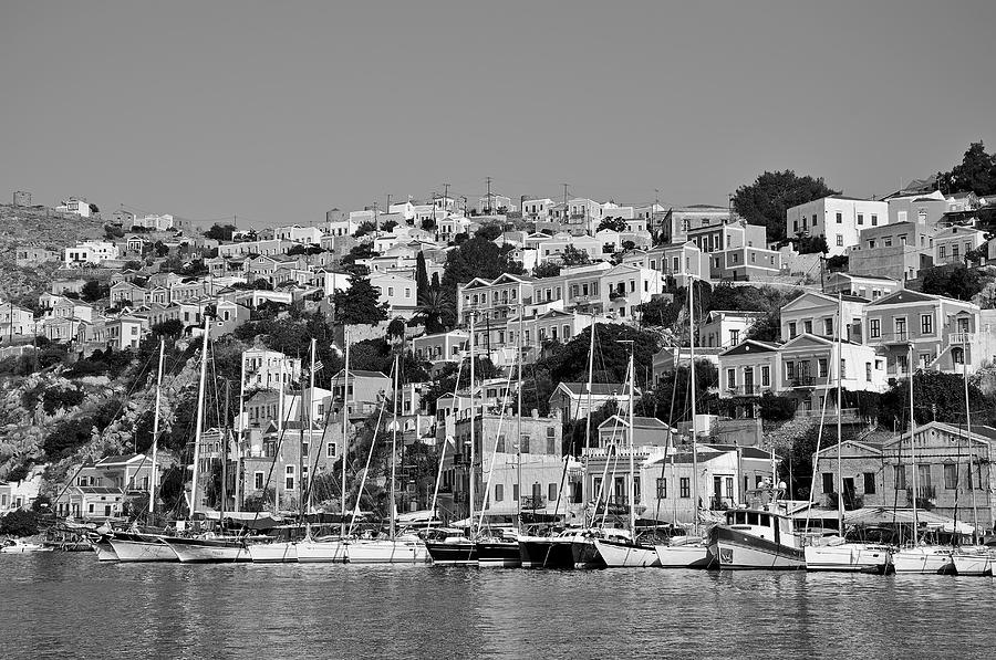 Boat Photograph - Symi island #2 by George Atsametakis